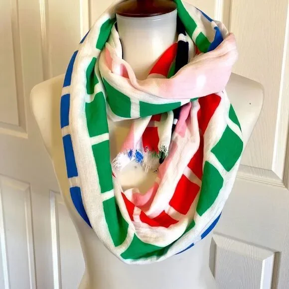 New Multicolored Gauze Scarf-Wrap - Picture 2 of 3